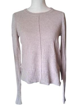 Abercrombie & Fitch Beige Crewneck Textured Knit Sweater